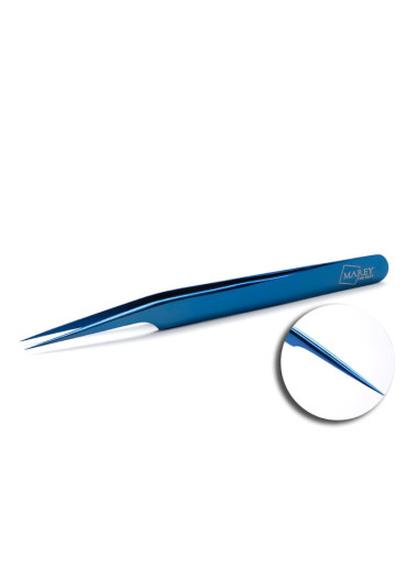 Tweezers for eyelash extensions Titanium Blue №01 